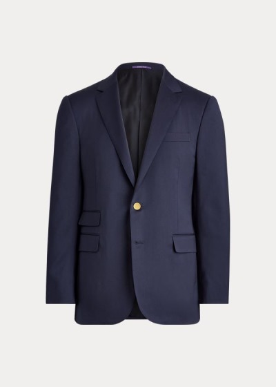 Ralph Lauren Gregory Wool Serge Blazer Herre Danmark (CLMFO8694)